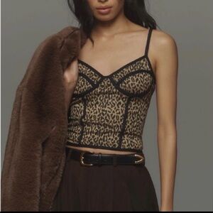 Anthropology Leopard Print Top NWT Medium